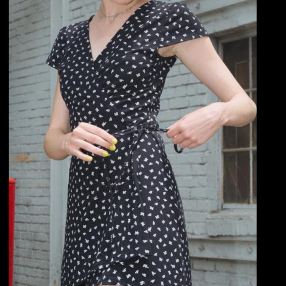 brandy melville john galt floral robbie wrap dress